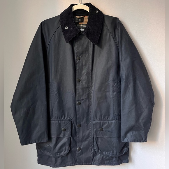Barbour Beaufort Waxed Jacket Navy